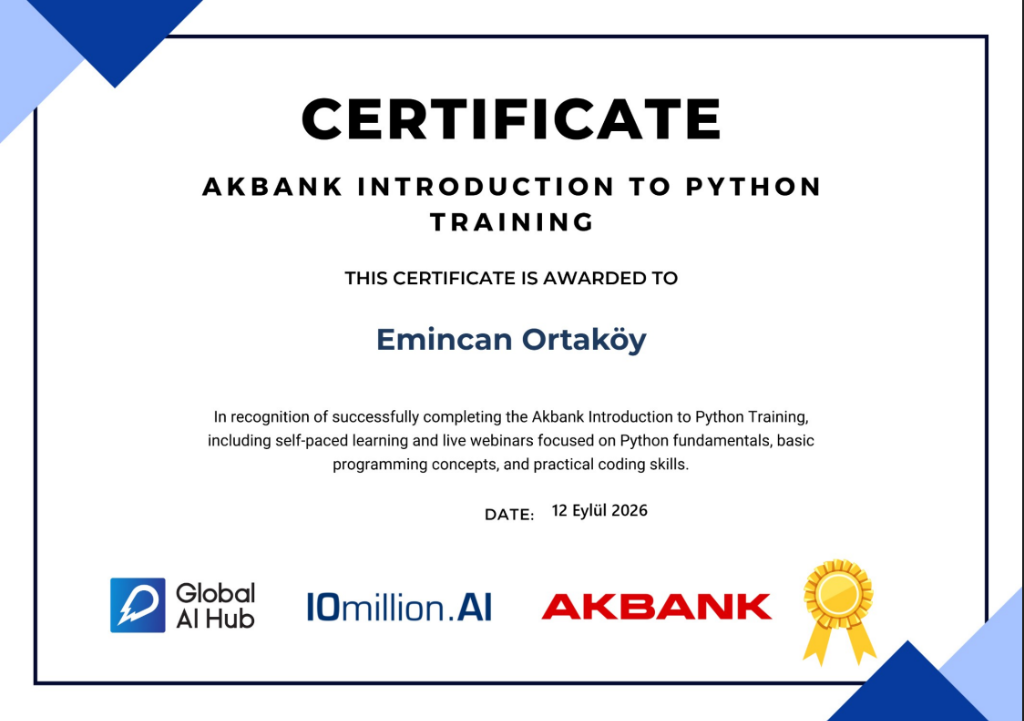 Akbank Introduction to Python Training